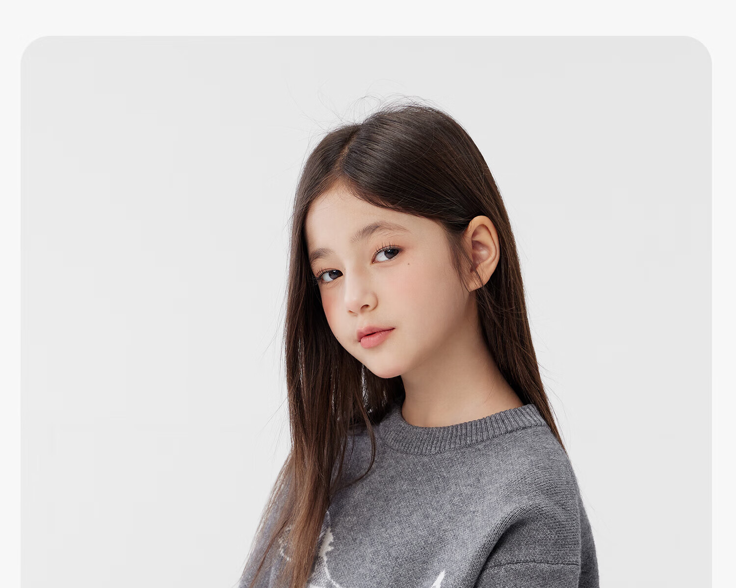 Zoxi Girls Sweater Autumn Winter Sausage Dog 2025 New Big Kids Warm Knitted Top Gray 150 18